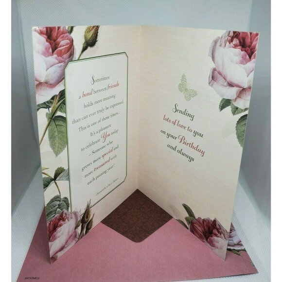 Thoughts And Inspirations Burgundy On Your Birthday Greeting Card With Envelope - Picture 6 of 9